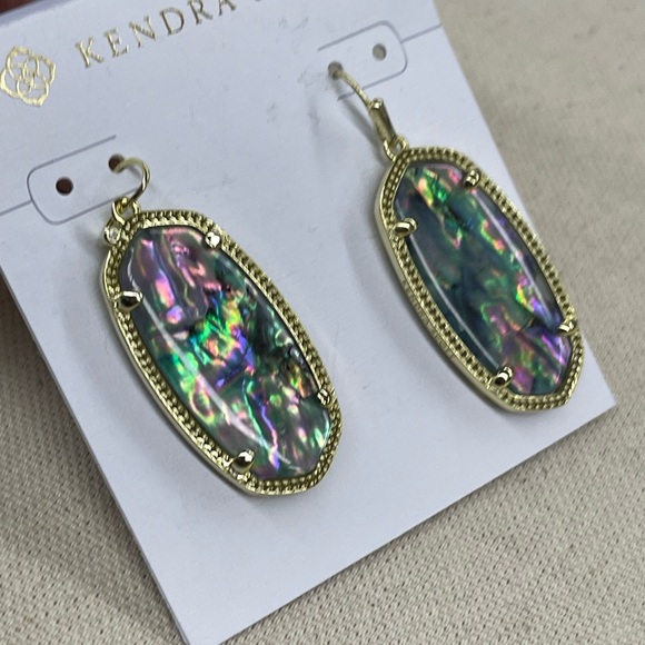 NWT Kendra Scott Elle Abalone Shell Earrings - Picture 4 of 9